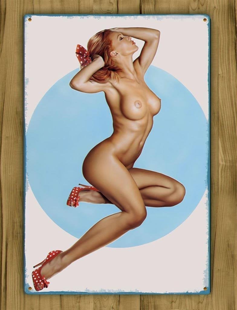 Retro Pin Up Sexy Naakt Metalen Wandbord erotiek, Verzenden, Nieuw