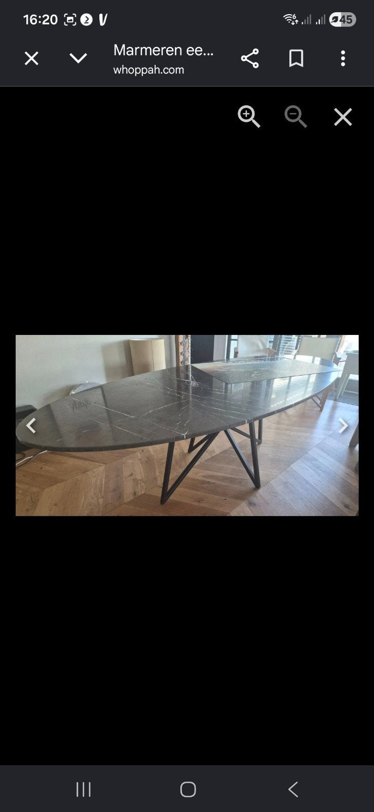 Table du Sud Marmeren eettafel marmer, Huis en Inrichting, Tafels | Eettafels, Ophalen, Overige materialen, Gebruikt, 100 tot 150 cm