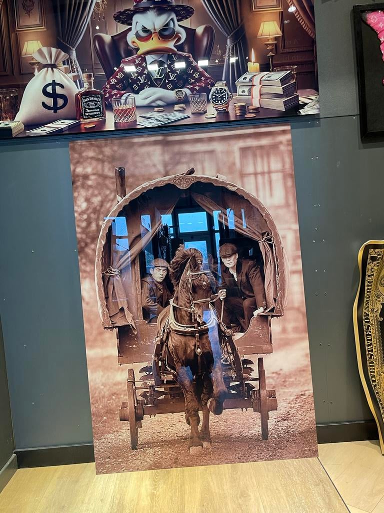 Wanddecoratie Peaky Blinders 120x80 cm, Antiek en Kunst, Ophalen of Verzenden