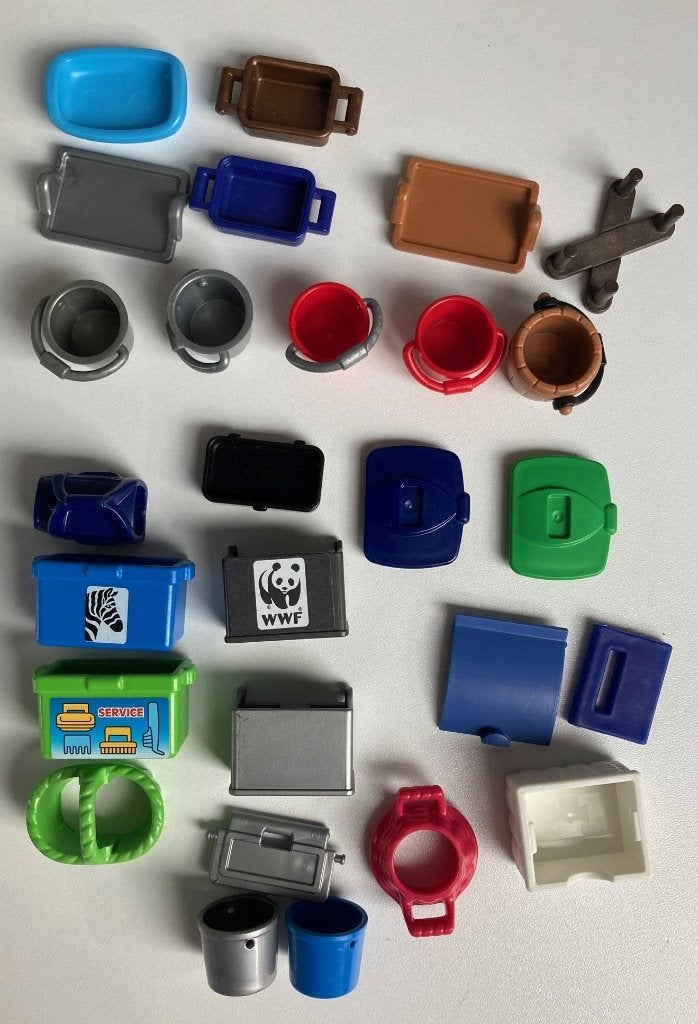 playmobil, dienbladen,  emmertjes, onderstel tobbe, Ophalen of Verzenden, Gebruikt, Los playmobil