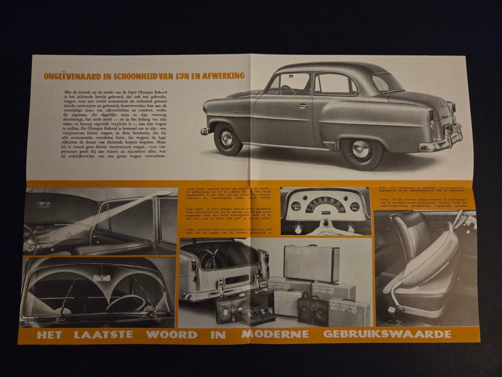 Brochure Opel Olympia Rekord 1954, Ophalen of Verzenden, Zo goed als nieuw, Opel
