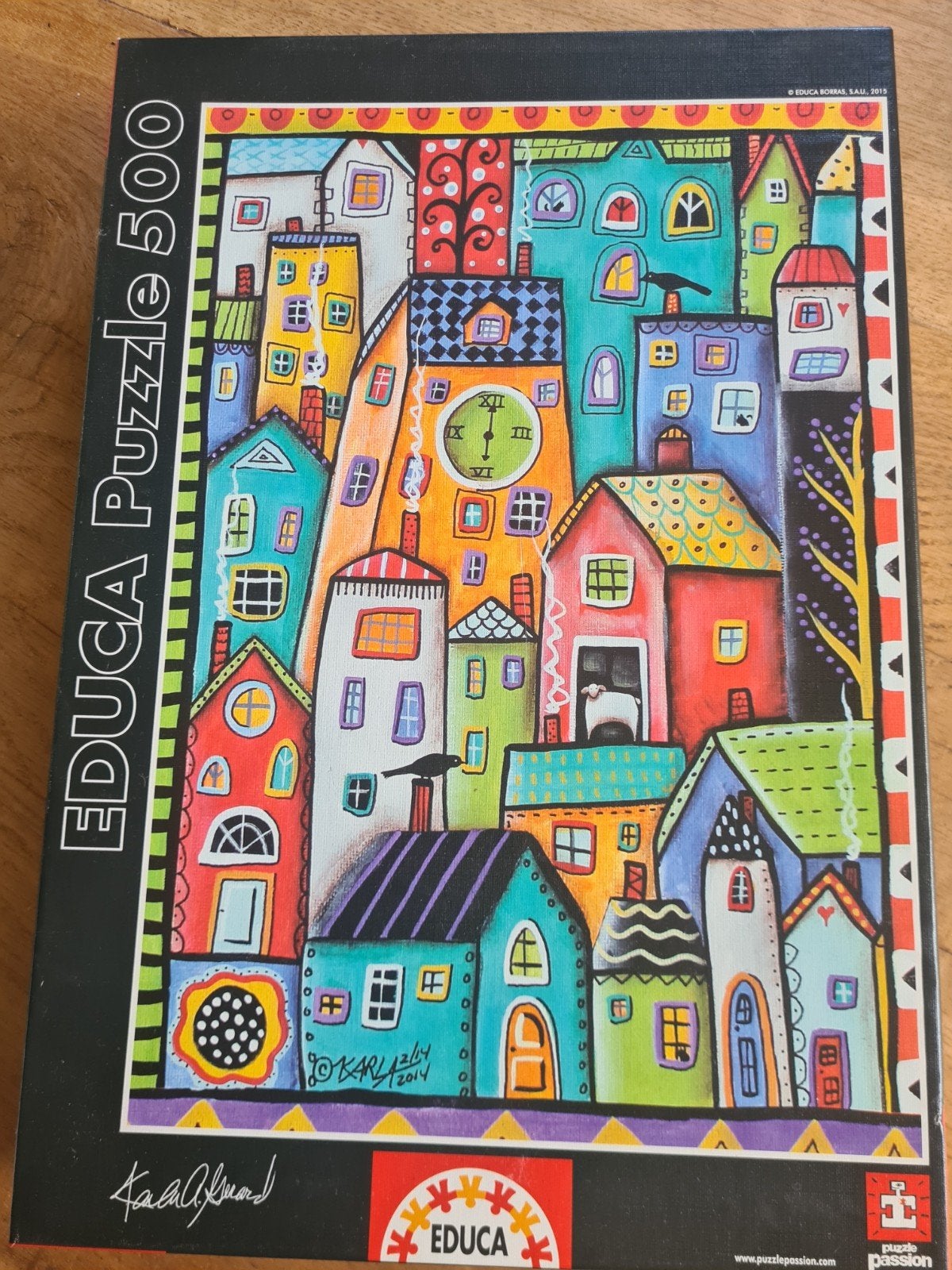 EDUCA Puzzel 500 stukjes - Kleurrijke Huizen, Ophalen of Verzenden, Minder dan 500 stukjes, Zo goed als nieuw, Legpuzzel