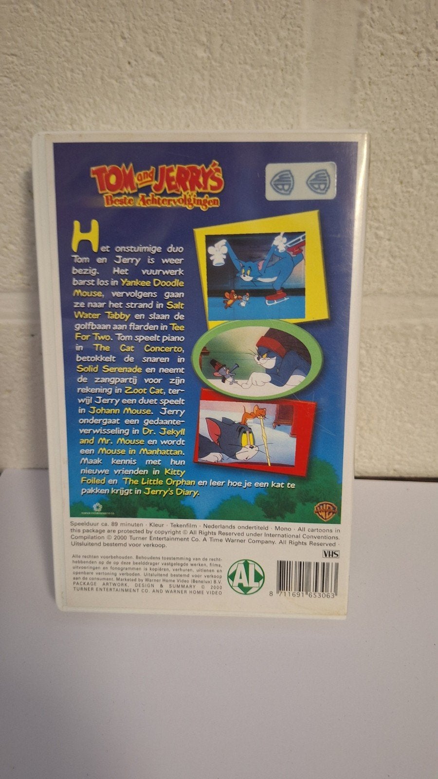 Tom and Jerry's Beste Tekenfilm VHS, Nederlands ondertiteld, Alle leeftijden, Kinderfilm, Ophalen of Verzenden