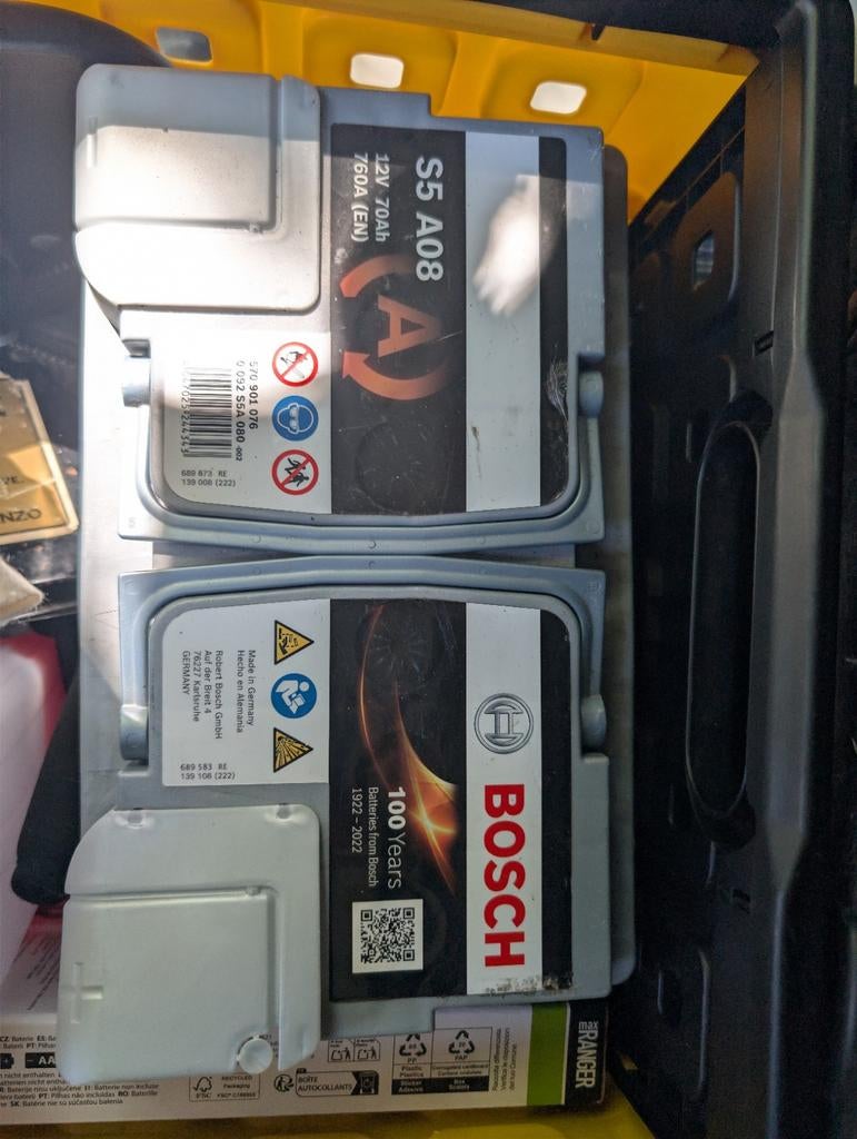 Bosch S5 A08 AGM Accu 12V 70Ah 760A Start-Stop, Auto-onderdelen, Accu's en Toebehoren, Ophalen, Gebruikt, Universele onderdelen
