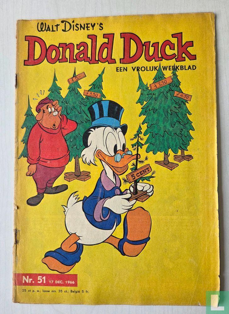 Donald Duck 1966 - nr. 51, Boeken, Eén stripboek, Ophalen of Verzenden, Donald Duck / Disney, Gelezen