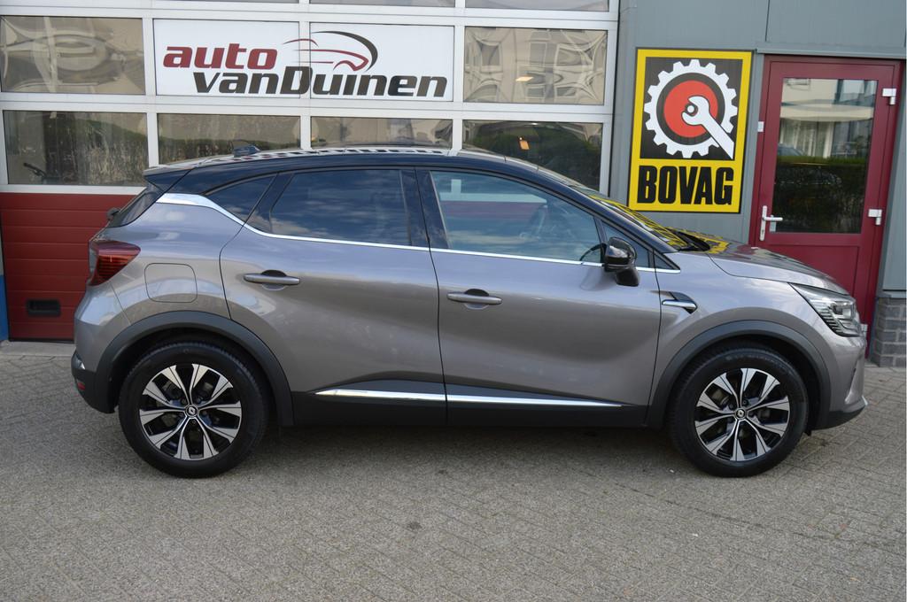 Renault Captur 1.6 E-Tech full hybrid 145 techno O.a: Pano,, Gebruikt, Leder en Stof, 23 km/l, Origineel Nederlands
