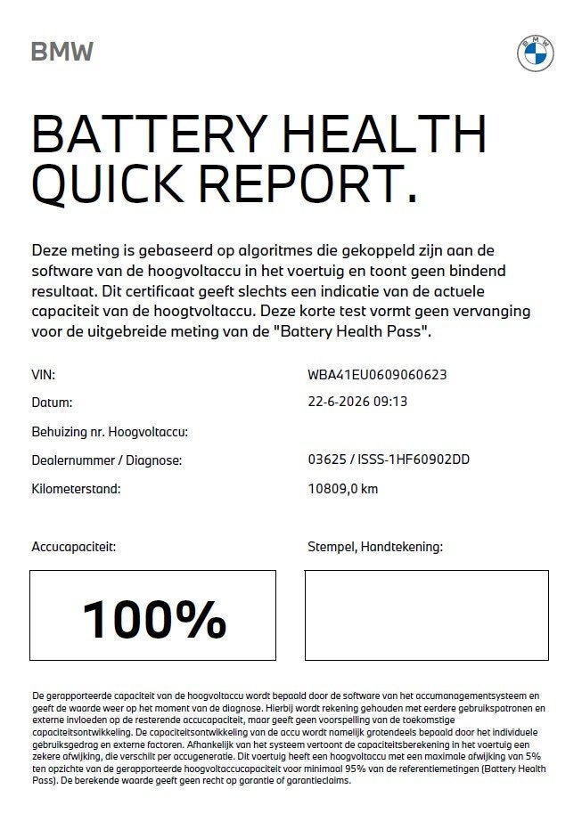 BMW X5 xDrive50e SoH 100% (bj 2025, automaat), Auto's, Gebruikt, 2395 kg, Met garantie (alle), Blauw
