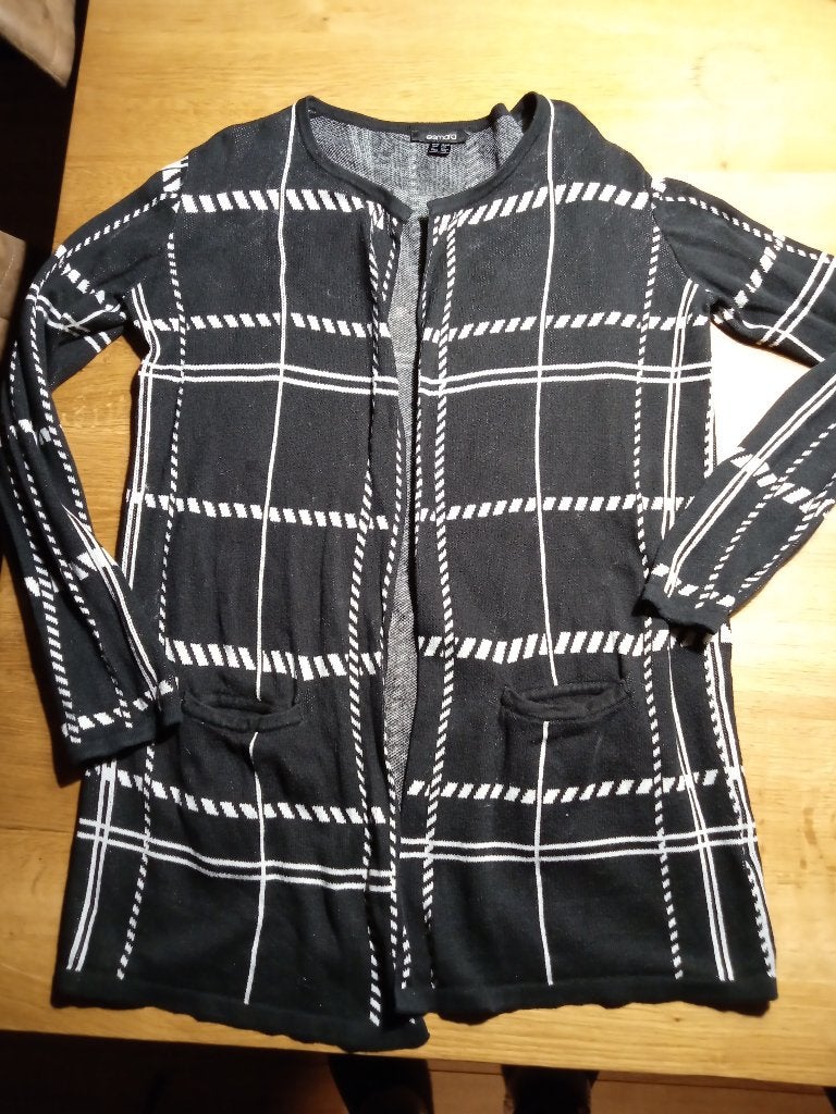 Esmara zwart wit vest maat S/36/38, Zwart, Maat 36 (S), Gedragen, Esmara