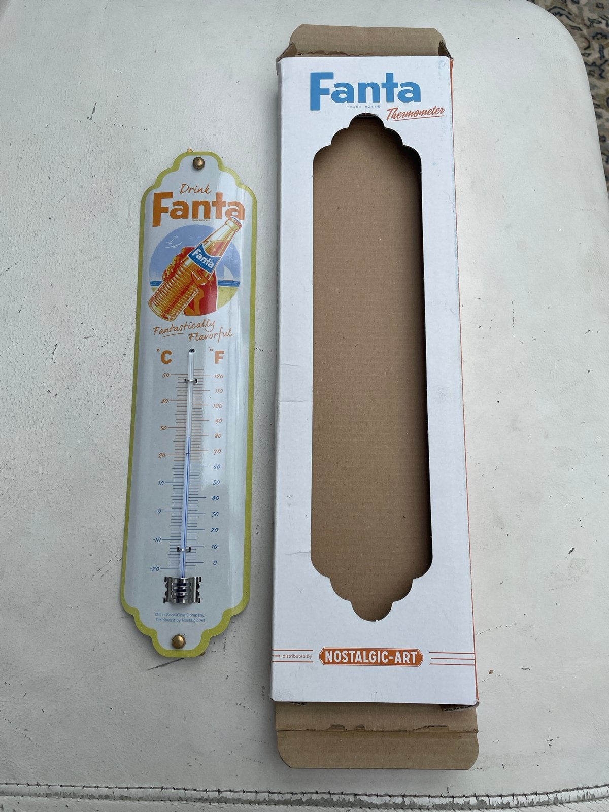 Vintage Fanta Thermometer - Nostalgic Art, Ophalen of Verzenden, Zo goed als nieuw, Gebruiksvoorwerp