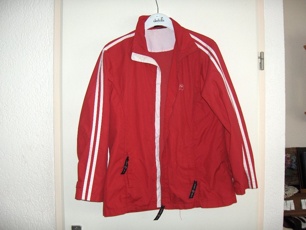Brede rood gevoerde zomerjas jas HOOKIPA 152 prima staat, Hookipa, Gebruikt, Ophalen of Verzenden, Jongen