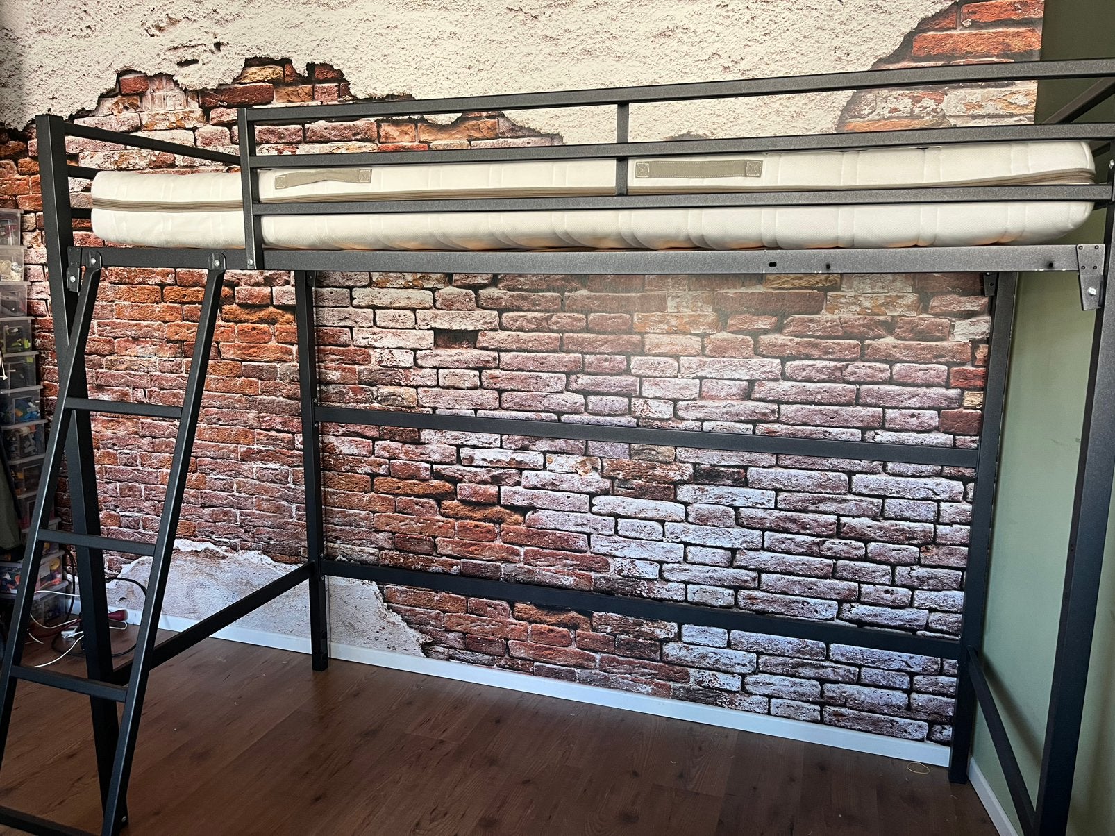 Hoogslaper stalen frame, Ophalen, Hoogslaper, Eenpersoons, 210 cm