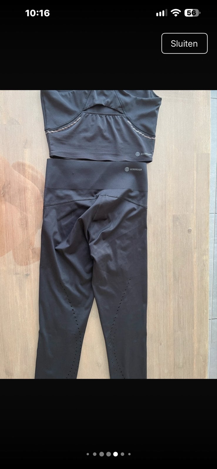 Adidas sportset (legging en top) - Zo goed als nieuw, Kleding | Dames, Zwart, Ophalen of Verzenden, Maat 34 (XS) of kleiner, Fitness of Aerobics