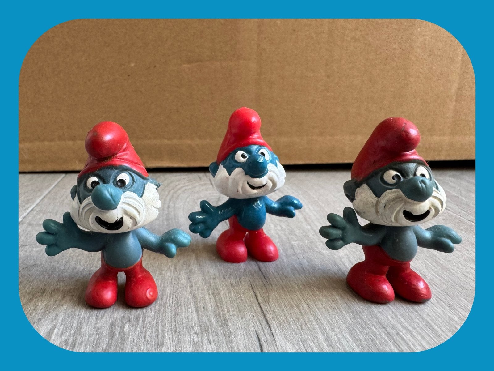 3x Grote Smurf, Gebruikt, Grote Smurf, Vintage kleertjes, Ophalen of Verzenden
