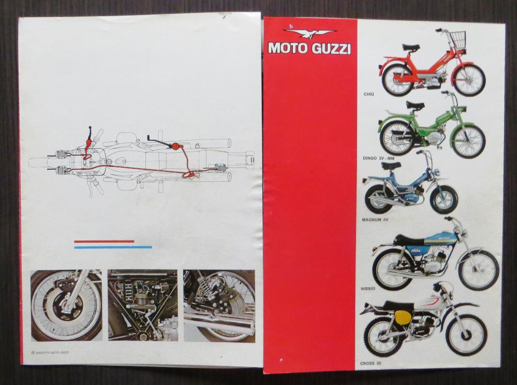 Folder Moto Guzzi modellen circa 1980 - 8 blz (Italiaans), Motoren, Handleidingen en Instructieboekjes, Moto Guzzi, Verzenden