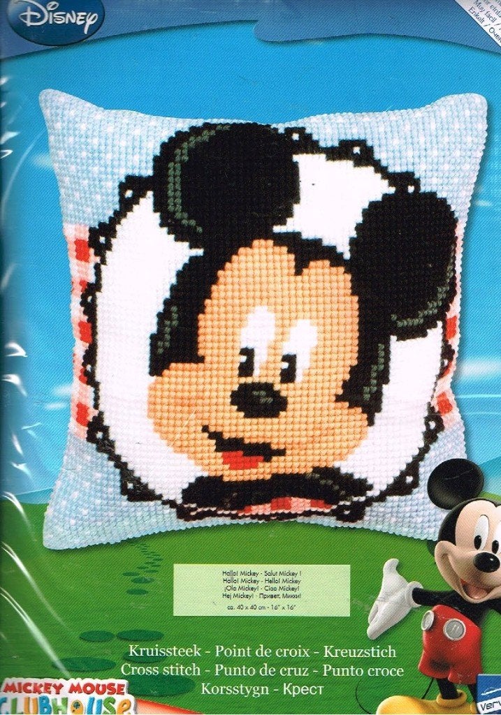 Cado aanbieding disney borduurpakket kussen, HALLO MICKEY, Ophalen of Verzenden, Nieuw, Handborduren, Borduurpakket