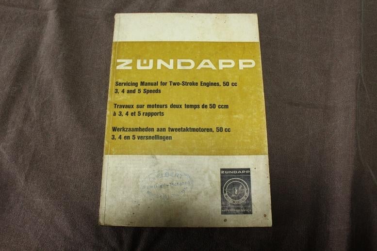 Zündapp 3,4 en 5 versnellingen 1975 50cc  werkplaats boekje, Ophalen of Verzenden, Gebruikt
