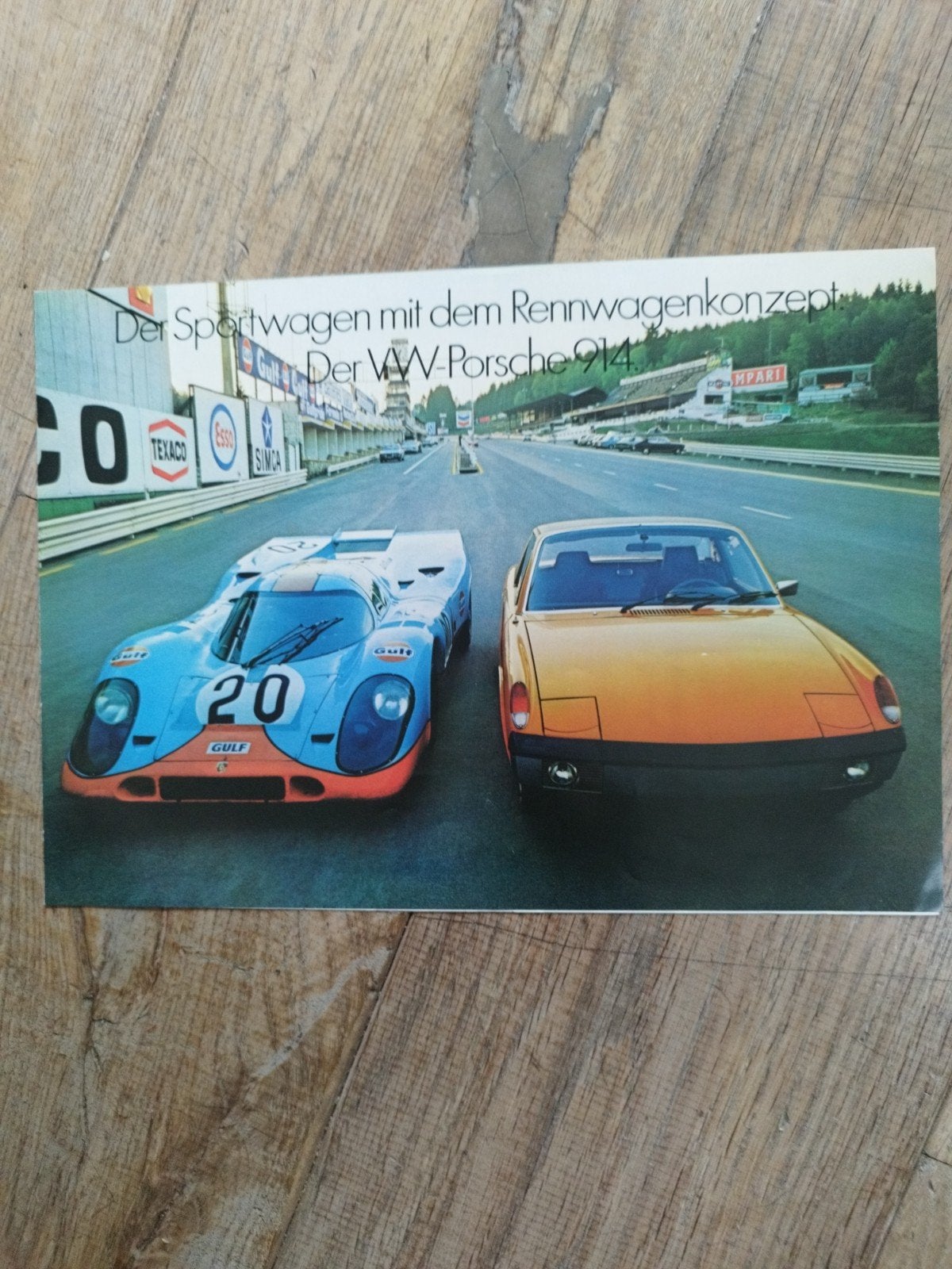 VW Porsche 914 brochure uit 1971, Duits, 4 pagina's, Porsche, Ophalen of Verzenden, Zo goed als nieuw, Porsche
