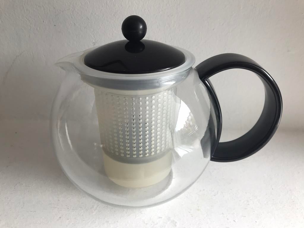 Bodum glazen Assam theepot met filter, Ophalen of Verzenden, Huis en Inrichting