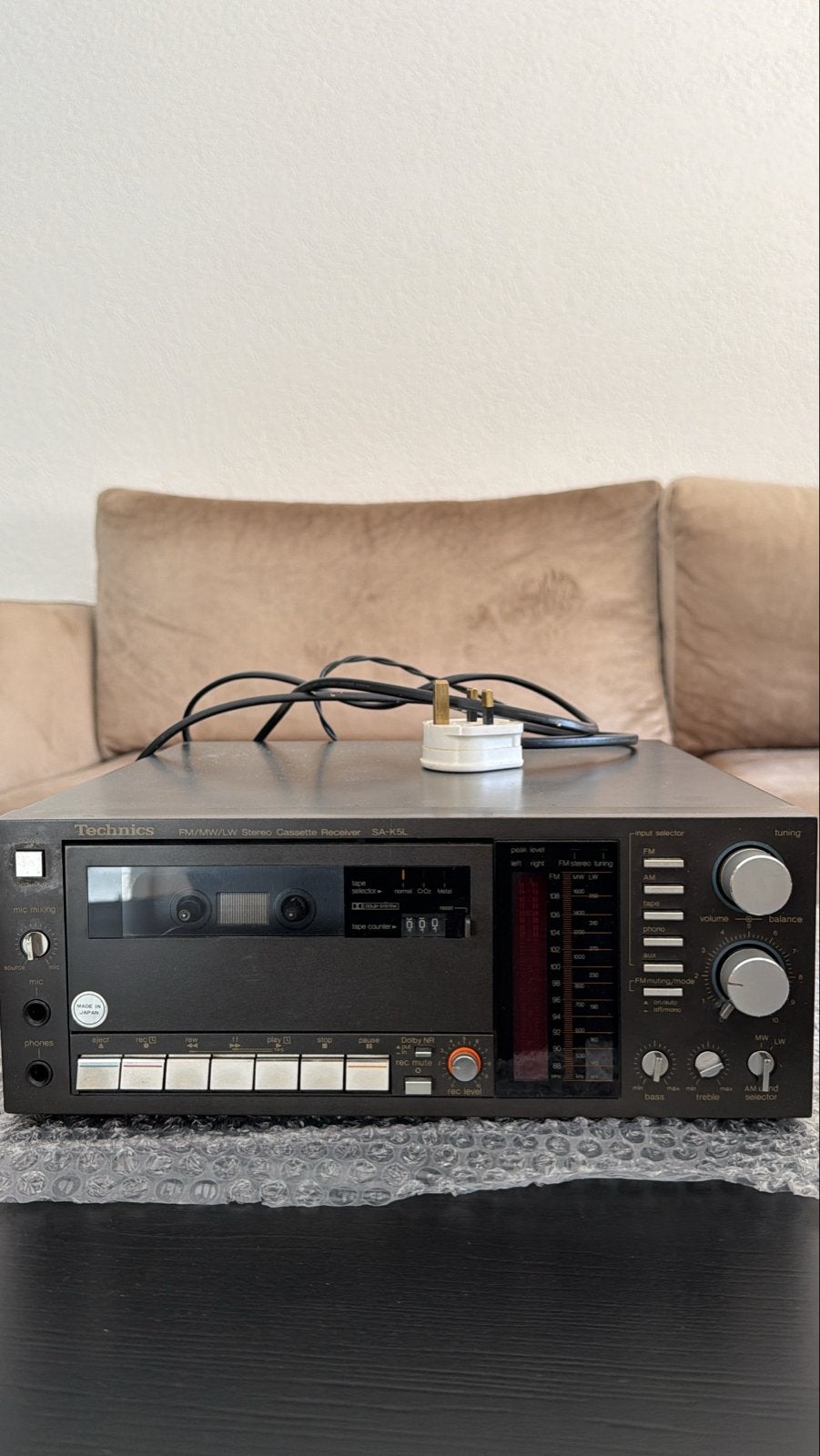 Technics cassette receiver SA-K5L, Ophalen of Verzenden, Enkel, Overige merken, Tape counter