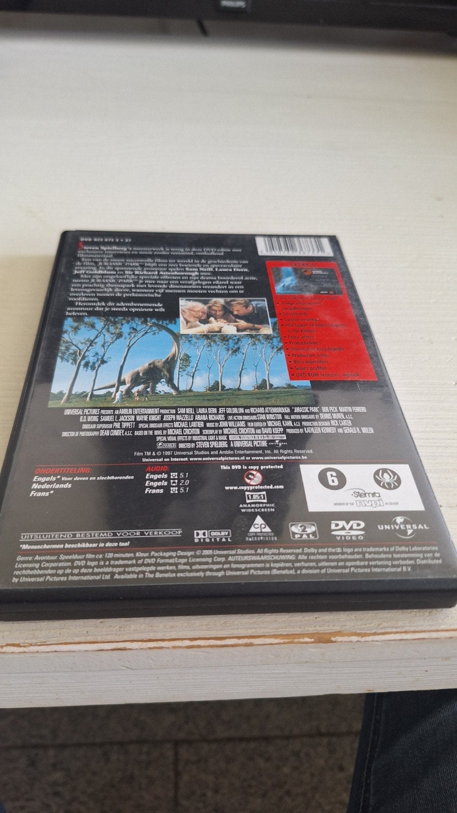 Jurassic Park DVD - Klassieke dinosaurusfilm, Gebruikt, Nederlands, Actiethriller, Ophalen of Verzenden