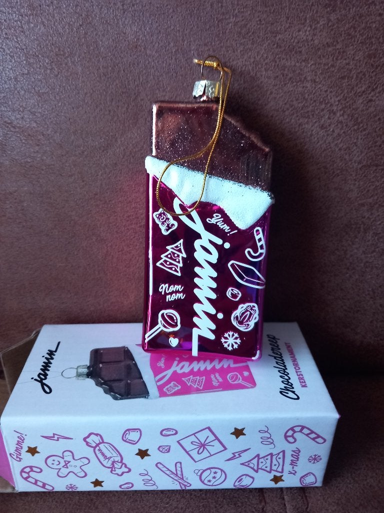 Jamin kerstornament/ chocoladereep, Ophalen of Verzenden