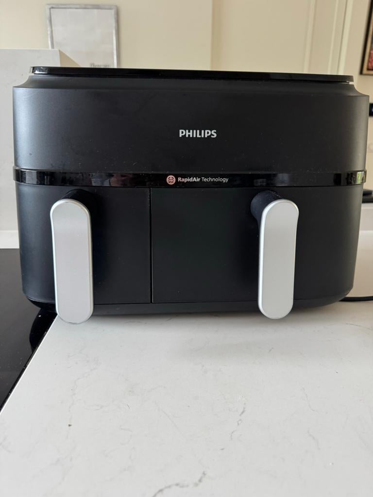 Philips 3000 Series Dual Airfryer NA351/00 Dubbele Mand - 9L, Ophalen, Zo goed als nieuw, Airfryer XXL, 1500 gram of meer