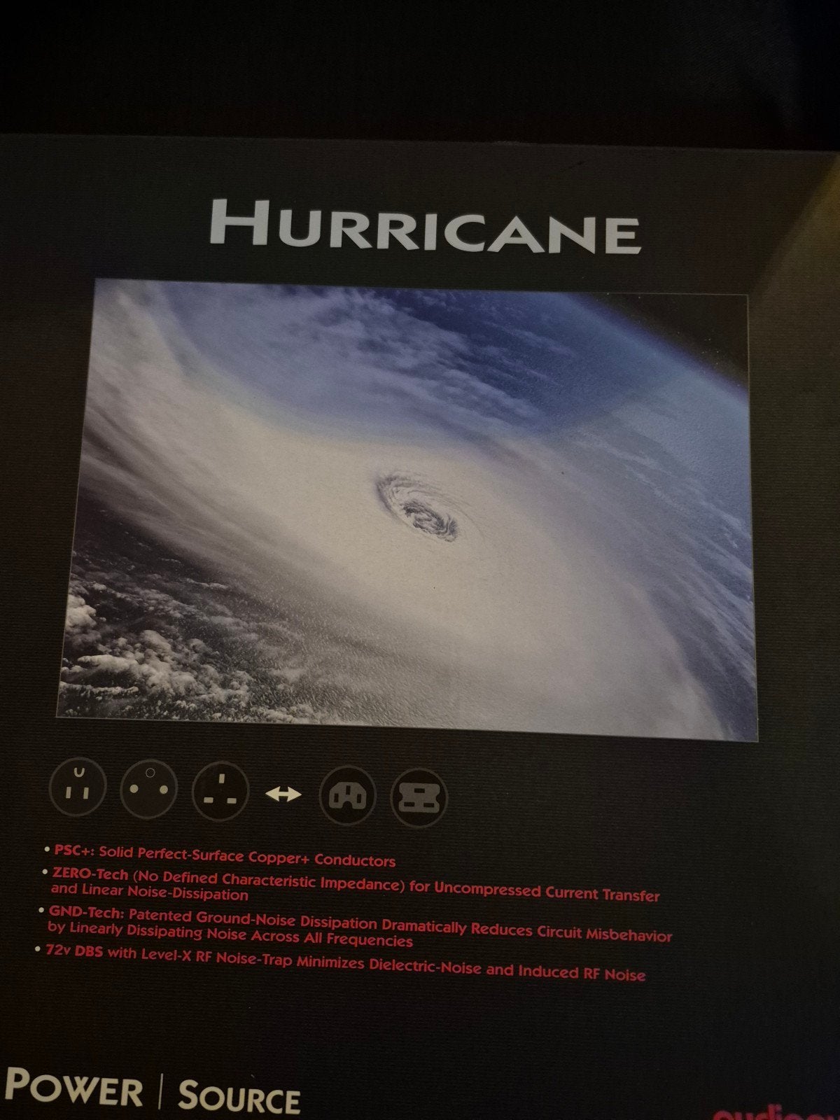 AudioQuest Hurricane Stroomkabel 1 meter (EU Shuko), Audio, Tv en Foto, Audiokabels en Televisiekabels, Ophalen of Verzenden, Nieuw