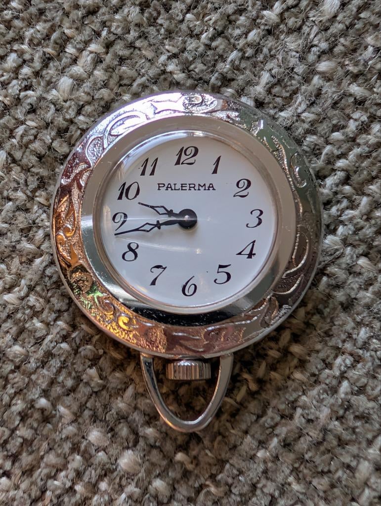 Zilverkleurige Palerma zak- of verpleegster-horloge, Ophalen of Verzenden, Zakhorloge, Overige merken, 1960 of later