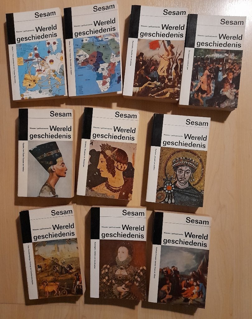 SESAM GEILLUSTREERDE WERELDGESCHIEDENIS ENCYCLOPEDIE 10 dln, Ophalen of Verzenden, Gelezen