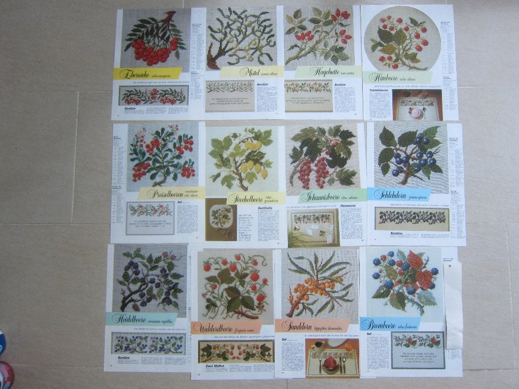 borduurpatroonen ALLERLEI SOORTEN BESSEN marjolein Bastin, Hobby en Vrije tijd, Ophalen of Verzenden, Zo goed als nieuw, Handborduren
