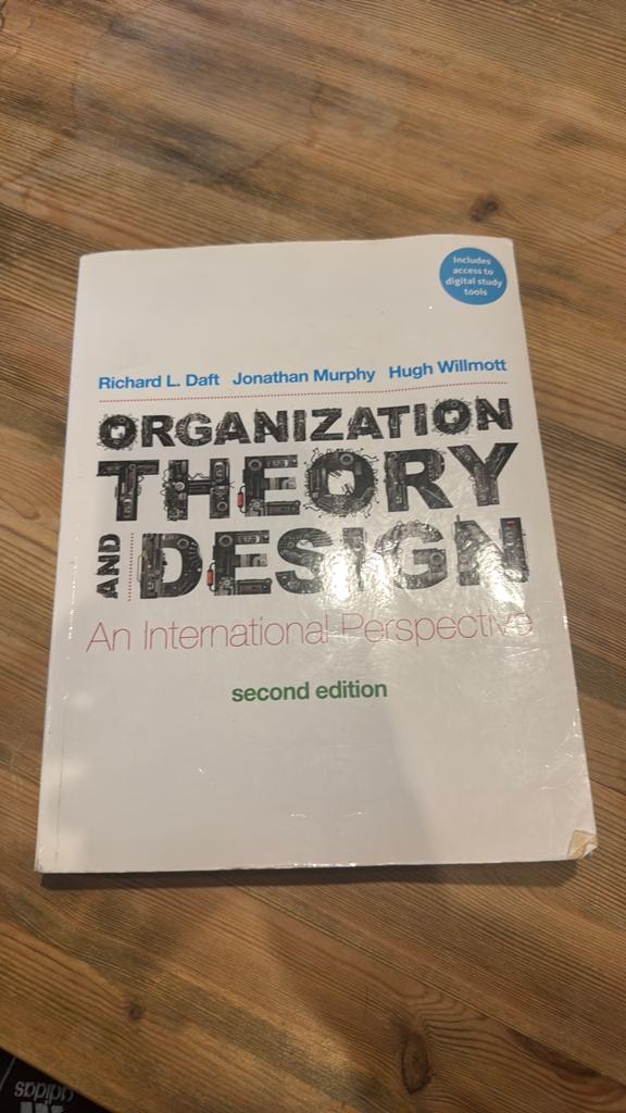 Organization theory and design, Boeken, Studieboeken en Cursussen, Ophalen of Verzenden, Beta, WO