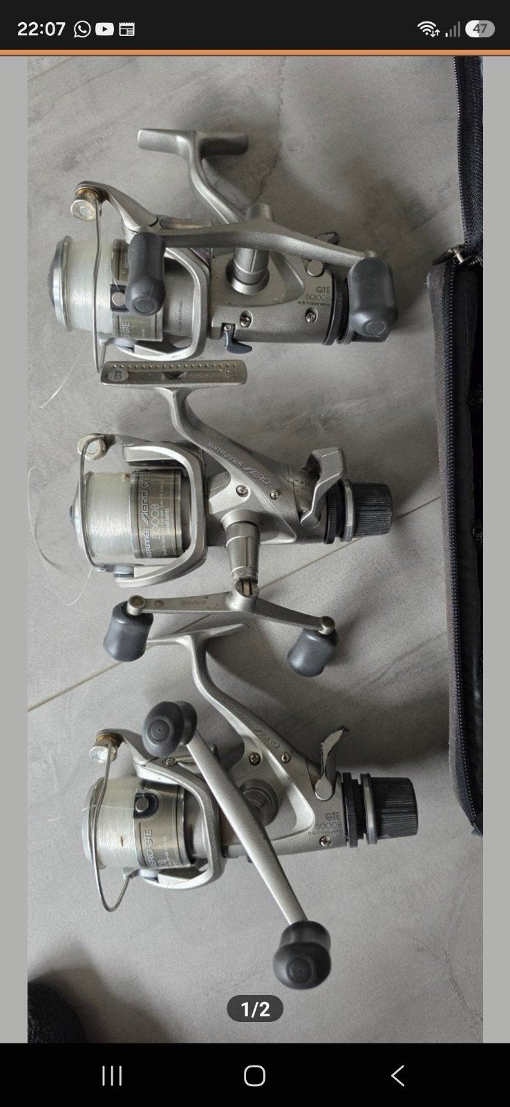 3 shimanomolens met extra spoelen, Watersport en Boten, Ophalen of Verzenden, Gebruikt, Molen