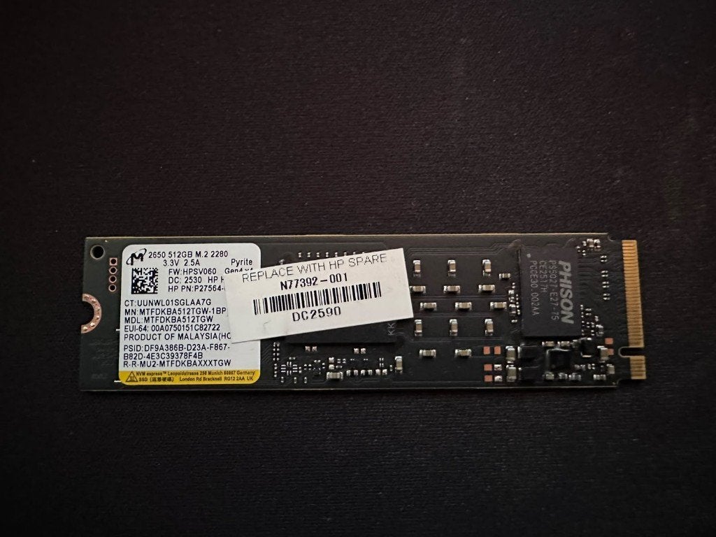 Micron 2650 - 512 GB NVMe M.2 SSD - PCIe Gen4 x4 (m2448472950