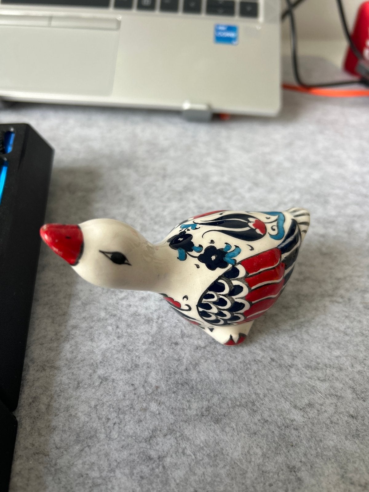 Handgemaakt Keramieken Iznik Eendje, Minder dan 20 cm, Ophalen of Verzenden, Steen of Keramiek, Beeld