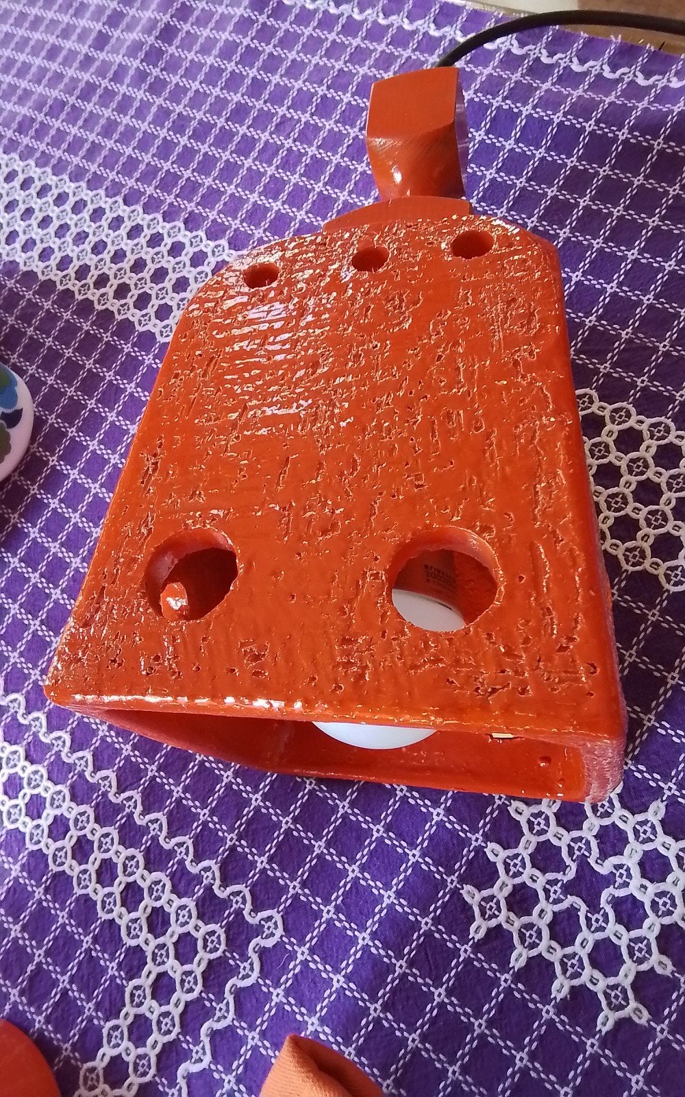 💐VINTAGE ORANJE HANGLAMP, Ophalen of Verzenden