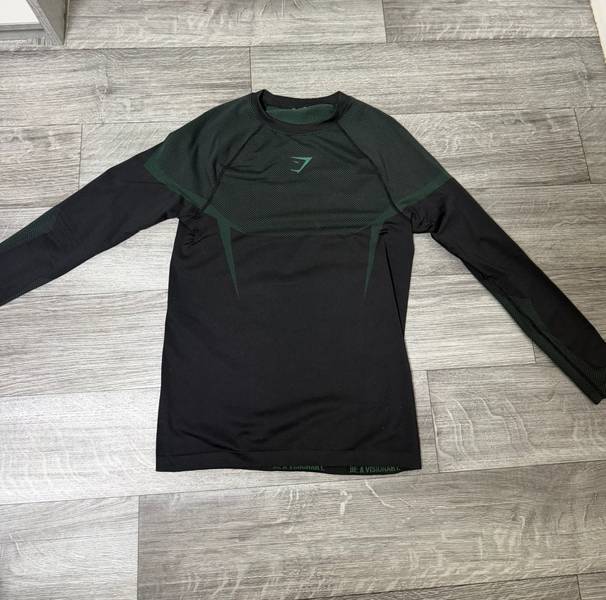 Onyx Gymshark - Long Sleeve, Ophalen of Verzenden, Zo goed als nieuw, Maat 52/54 (L), Groen