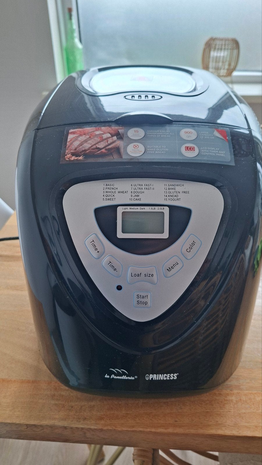 Princess Broodmachine, Met timer, Kijkvenster, 800 tot 1200 gram deeg, Ophalen of Verzenden