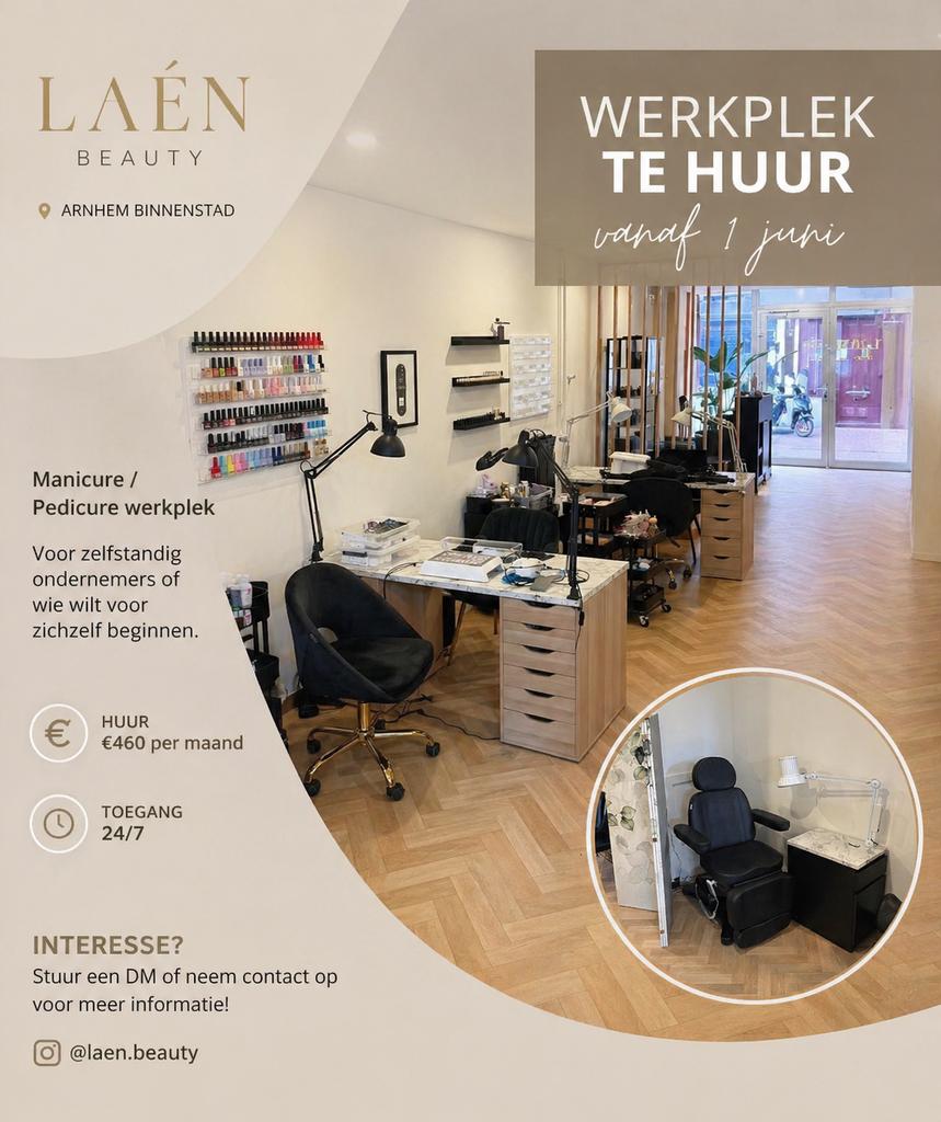 Werkplek te huur nagelstyliste gezocht Arnhem, Ophalen, Zo goed als nieuw