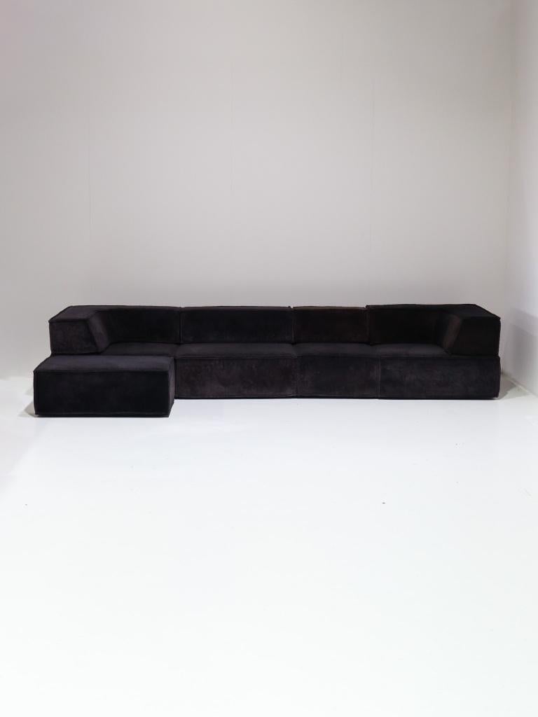 Cor Trio modulaire sofa landscape bank paars bruin 1970s, Ophalen, -, -, 300 cm of meer