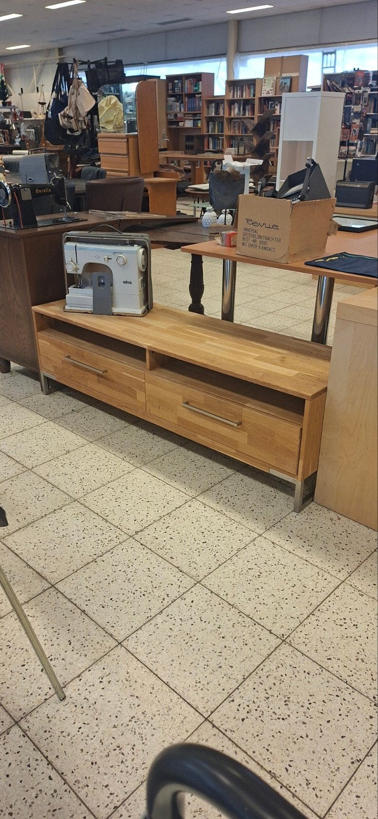 Teakhouten TV-meubel met lades, Ophalen, Gebruikt, 100 tot 150 cm, Modern, Scandinavisch