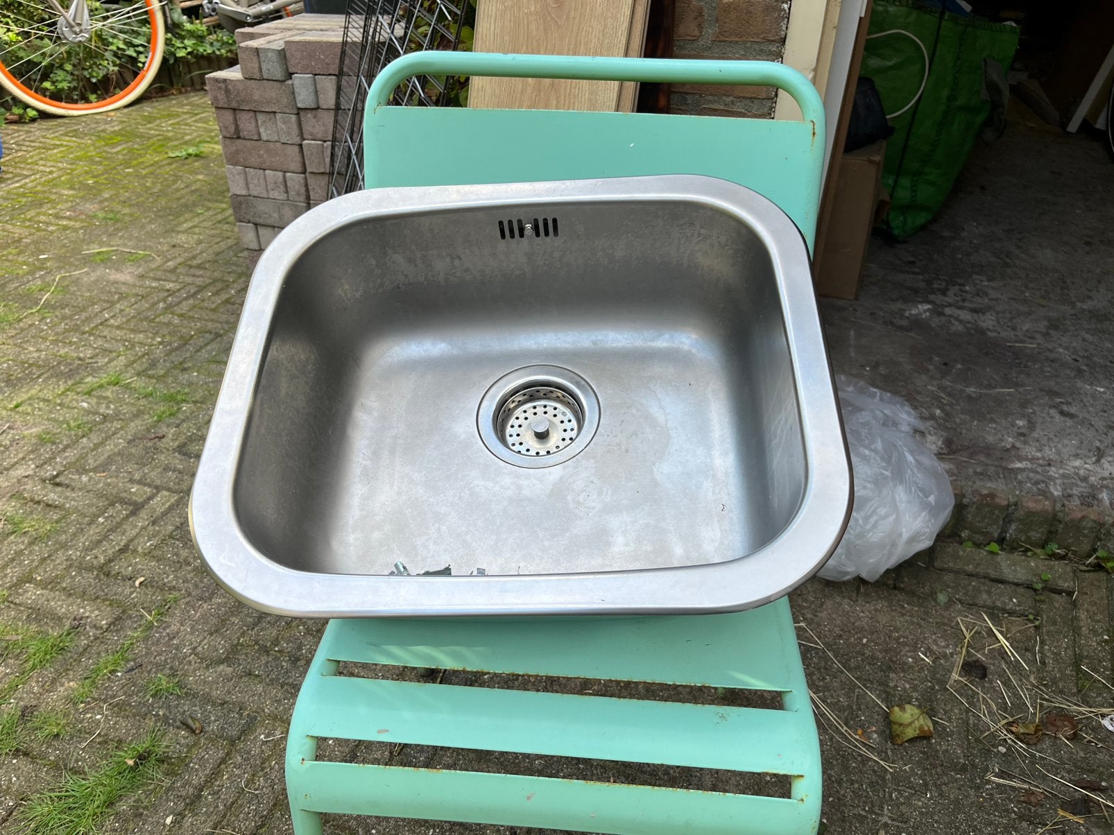Complete set: Keukenkraan + Spoelbak + Afvoer (IKEA), Ophalen, Gebruikt, 50 tot 100 cm, Minder dan 100 cm