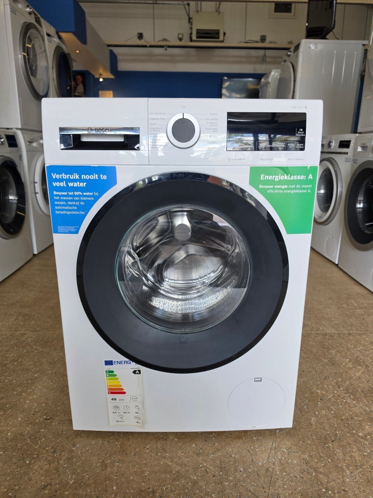 1.5 jaar jonge Bosch Serie 6 wasmachine | 9 kilo | Garantie✅, Bosch, Jirnsum, 8 tot 10 kg, Ophalen of Verzenden
