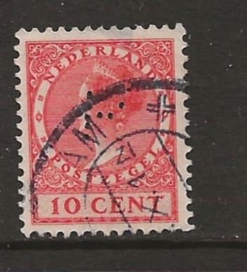 S- Ned. gest. met perfin H, Postzegels en Munten, Postzegels | Nederland, Ophalen of Verzenden, T/m 1940, Gestempeld