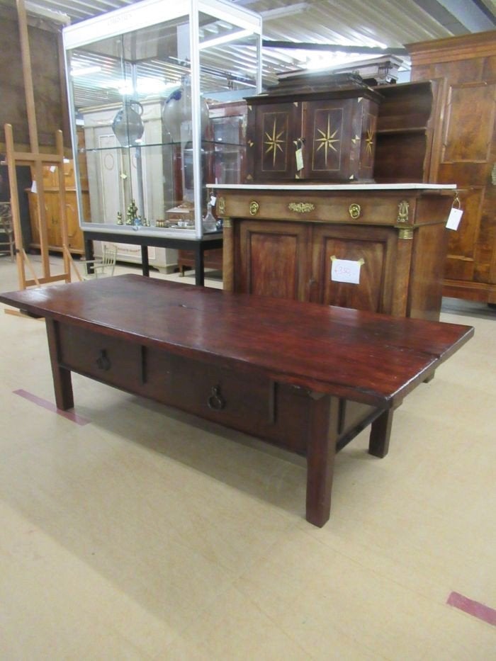 Oer 10827 grote 18e eeuwse kastanje houten salontafel, Ophalen