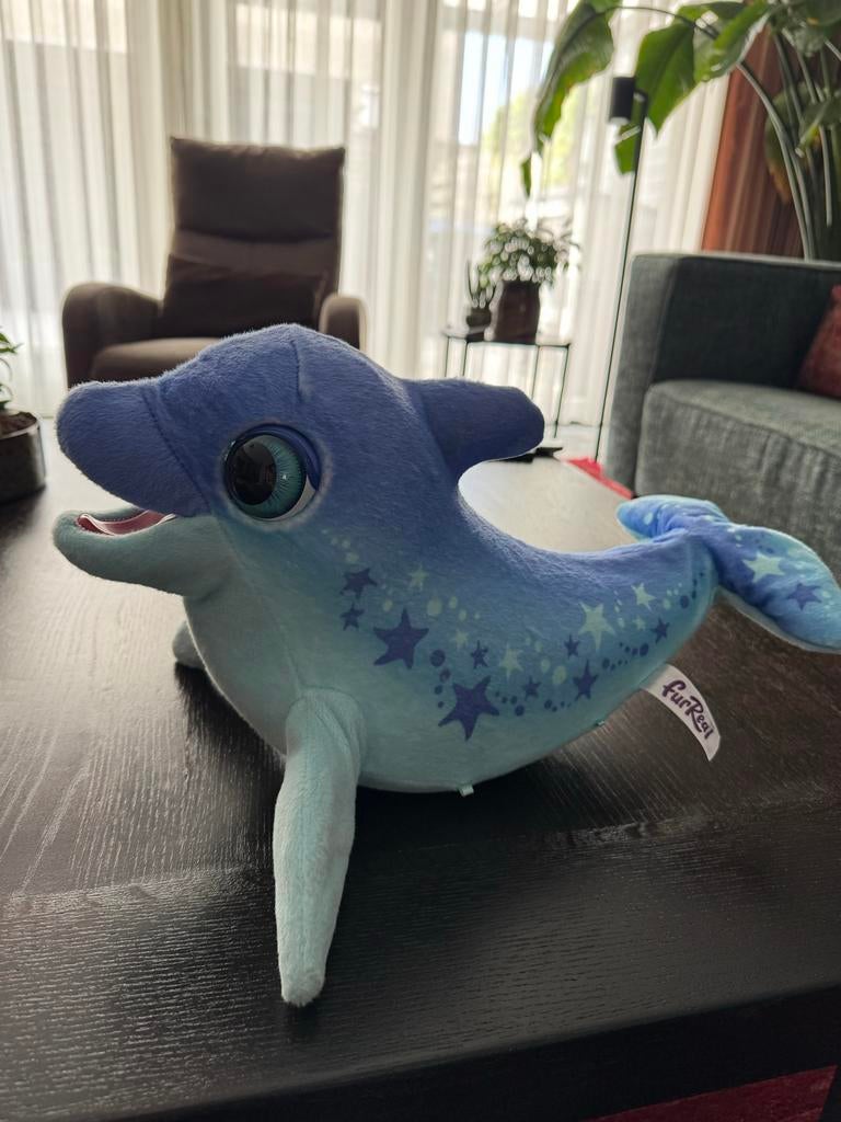 FurReal Flipper de Dolfijn Interactief Knuffel, Overige merken, Overige karakters, Overige typen, Blauw