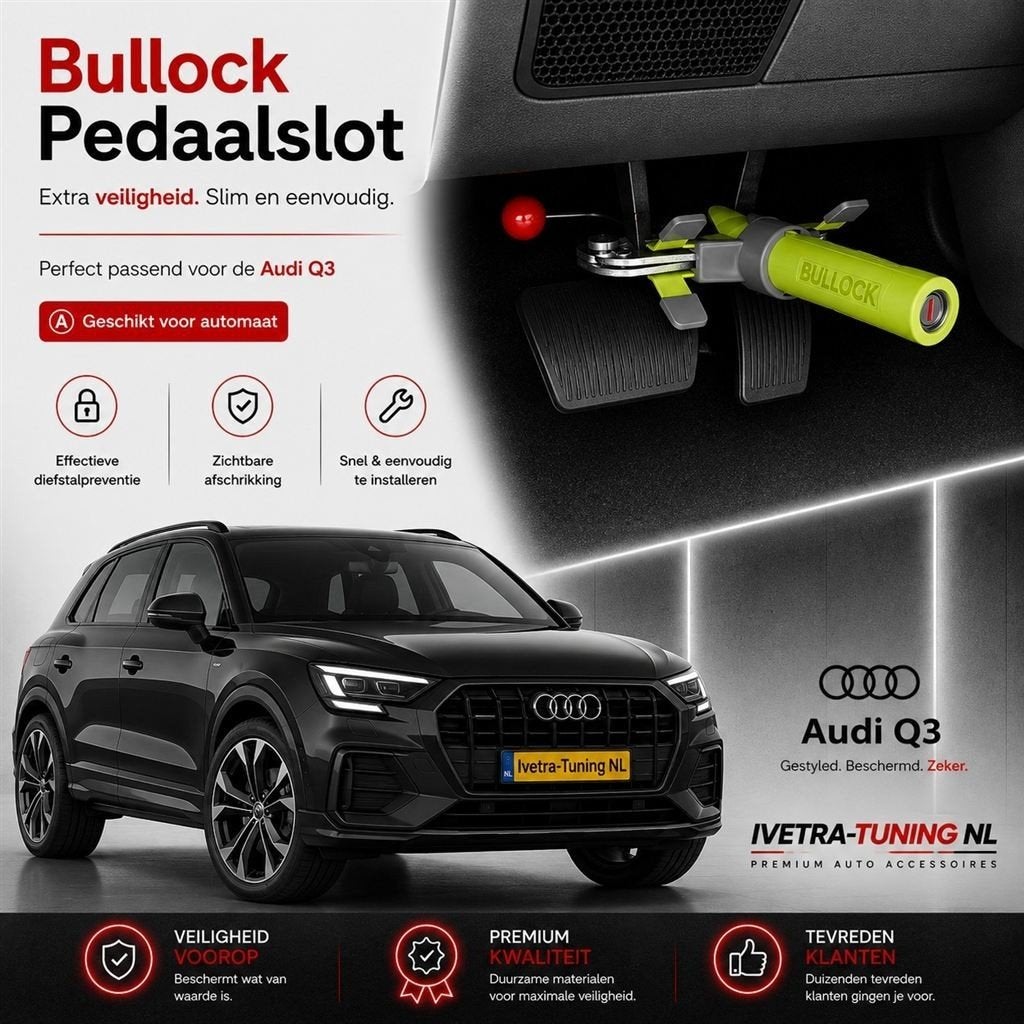 Bullock Pedaalslot Audi Q3 | Pedaalklem Audi Q3, Ophalen of Verzenden, Info@ivetra-tuning.nl | www.ivetra-tuning.nl, Ivetra-Tuning NL