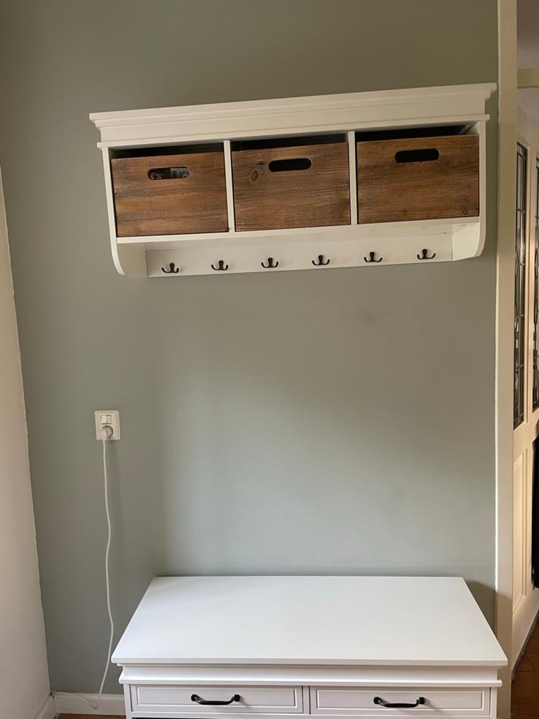 Halbankje en kastje met bergruimte (100x41x50 cm), Ophalen, Gebruikt, Minder dan 75 cm, Minder dan 150 cm
