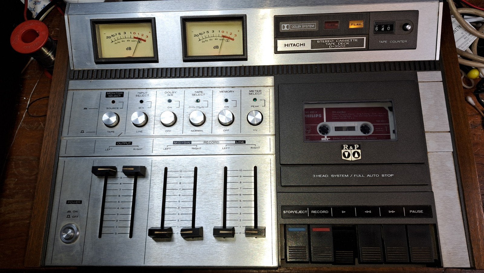 Hitachi D-3500 Stereo Vintage Cassette Deck -, Audio, Tv en Foto, Ophalen
