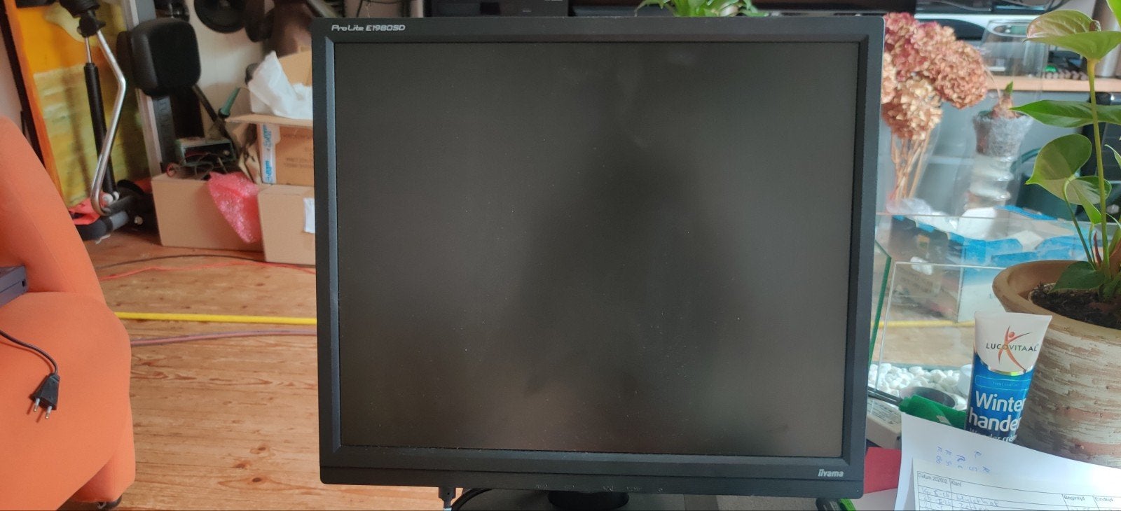 Iiyama ProLite E1980SD monitor - defect, Ophalen, Iiyama, Full HD, Niet werkend