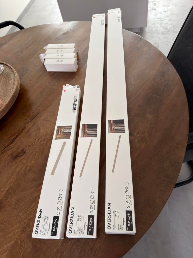 3 x wit Ikea pax kast led verlichting, sensor en dimbaar, Ophalen, 200 cm of meer, 50 tot 100 cm, Zo goed als nieuw